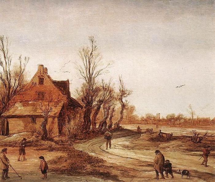 Esaias Van de Velde Winter Landscape France oil painting art